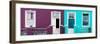 Awesome South Africa Collection Panoramic - Colorful Houses Violet & Turquoise-Philippe Hugonnard-Framed Photographic Print