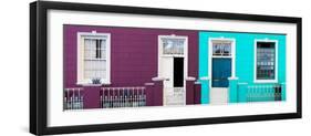 Awesome South Africa Collection Panoramic - Colorful Houses Violet & Turquoise-Philippe Hugonnard-Framed Photographic Print