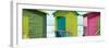 Awesome South Africa Collection Panoramic - Colorful Huts on the Beach III-Philippe Hugonnard-Framed Photographic Print