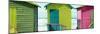 Awesome South Africa Collection Panoramic - Colorful Huts on the Beach III-Philippe Hugonnard-Mounted Photographic Print