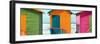 Awesome South Africa Collection Panoramic - Colorful Huts on the Beach IV-Philippe Hugonnard-Framed Photographic Print