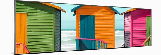 Awesome South Africa Collection Panoramic - Colorful Huts on the Beach IV-Philippe Hugonnard-Mounted Photographic Print