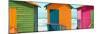 Awesome South Africa Collection Panoramic - Colorful Huts on the Beach IV-Philippe Hugonnard-Mounted Photographic Print