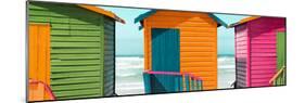 Awesome South Africa Collection Panoramic - Colorful Huts on the Beach IV-Philippe Hugonnard-Mounted Photographic Print