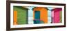 Awesome South Africa Collection Panoramic - Colorful Huts on the Beach IV-Philippe Hugonnard-Framed Photographic Print