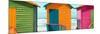 Awesome South Africa Collection Panoramic - Colorful Huts on the Beach IV-Philippe Hugonnard-Mounted Photographic Print