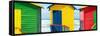 Awesome South Africa Collection Panoramic - Colorful Huts on the Beach-Philippe Hugonnard-Framed Stretched Canvas
