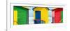 Awesome South Africa Collection Panoramic - Colorful Huts on the Beach-Philippe Hugonnard-Framed Photographic Print