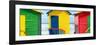 Awesome South Africa Collection Panoramic - Colorful Huts on the Beach-Philippe Hugonnard-Framed Photographic Print