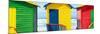 Awesome South Africa Collection Panoramic - Colorful Huts on the Beach-Philippe Hugonnard-Mounted Photographic Print