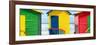 Awesome South Africa Collection Panoramic - Colorful Huts on the Beach-Philippe Hugonnard-Framed Photographic Print