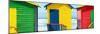 Awesome South Africa Collection Panoramic - Colorful Huts on the Beach-Philippe Hugonnard-Mounted Photographic Print