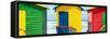 Awesome South Africa Collection Panoramic - Colorful Huts on the Beach-Philippe Hugonnard-Framed Stretched Canvas