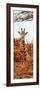 Awesome South Africa Collection Panoramic - Curious Giraffe with Red Savanna II-Philippe Hugonnard-Framed Photographic Print