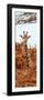 Awesome South Africa Collection Panoramic - Curious Giraffe with Red Savanna II-Philippe Hugonnard-Framed Photographic Print