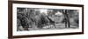 Awesome South Africa Collection Panoramic - Giraffe in the Savanna B&W-Philippe Hugonnard-Framed Photographic Print