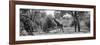 Awesome South Africa Collection Panoramic - Giraffe in the Savanna B&W-Philippe Hugonnard-Framed Photographic Print