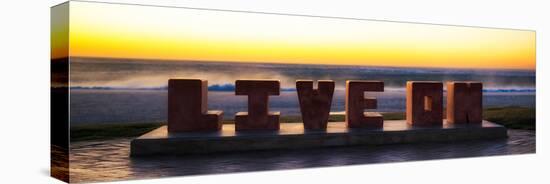 Awesome South Africa Collection Panoramic - "LIVE ON" at Sunset-Philippe Hugonnard-Stretched Canvas