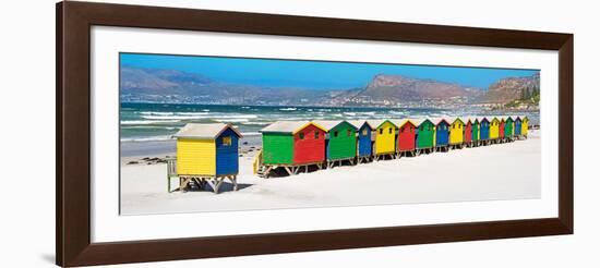 Awesome South Africa Collection Panoramic - Muizenberg Beach Cape Town II-Philippe Hugonnard-Framed Photographic Print