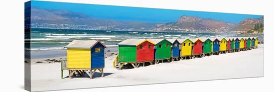 Awesome South Africa Collection Panoramic - Muizenberg Beach Cape Town II-Philippe Hugonnard-Stretched Canvas