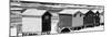 Awesome South Africa Collection Panoramic - Muizenberg Beach Huts B&W-Philippe Hugonnard-Mounted Photographic Print