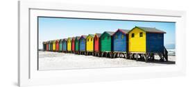 Awesome South Africa Collection Panoramic - Muizenberg Beach Huts II-Philippe Hugonnard-Framed Photographic Print