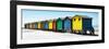 Awesome South Africa Collection Panoramic - Muizenberg Beach Huts II-Philippe Hugonnard-Framed Photographic Print