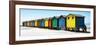 Awesome South Africa Collection Panoramic - Muizenberg Beach Huts II-Philippe Hugonnard-Framed Photographic Print