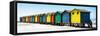 Awesome South Africa Collection Panoramic - Muizenberg Beach Huts II-Philippe Hugonnard-Framed Stretched Canvas