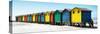 Awesome South Africa Collection Panoramic - Muizenberg Beach Huts II-Philippe Hugonnard-Stretched Canvas