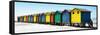 Awesome South Africa Collection Panoramic - Muizenberg Beach Huts II-Philippe Hugonnard-Framed Stretched Canvas