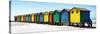 Awesome South Africa Collection Panoramic - Muizenberg Beach Huts II-Philippe Hugonnard-Stretched Canvas