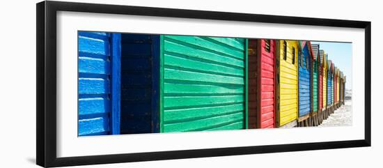 Awesome South Africa Collection Panoramic - Muizenberg Beach Huts V-Philippe Hugonnard-Framed Photographic Print