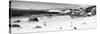 Awesome South Africa Collection Panoramic - Penguins at Boulders Beach B&W-Philippe Hugonnard-Stretched Canvas