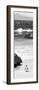 Awesome South Africa Collection Panoramic - Penguins on the Beach B&W-Philippe Hugonnard-Framed Photographic Print