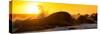 Awesome South Africa Collection Panoramic - Power of the Ocean at Sunset II-Philippe Hugonnard-Stretched Canvas