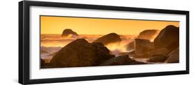 Awesome South Africa Collection Panoramic - Power of the Ocean at Sunset IV-Philippe Hugonnard-Framed Photographic Print