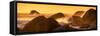 Awesome South Africa Collection Panoramic - Power of the Ocean at Sunset IV-Philippe Hugonnard-Framed Stretched Canvas