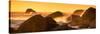 Awesome South Africa Collection Panoramic - Power of the Ocean at Sunset IV-Philippe Hugonnard-Stretched Canvas