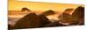 Awesome South Africa Collection Panoramic - Power of the Ocean at Sunset IV-Philippe Hugonnard-Mounted Photographic Print