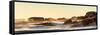 Awesome South Africa Collection Panoramic - Powerful Ocean Wave at Sunset-Philippe Hugonnard-Framed Stretched Canvas