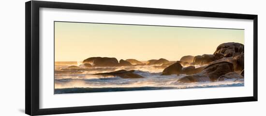 Awesome South Africa Collection Panoramic - Powerful Ocean Wave at Sunset-Philippe Hugonnard-Framed Photographic Print