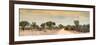 Awesome South Africa Collection Panoramic - Road in Savannah at Sunset-Philippe Hugonnard-Framed Photographic Print