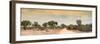 Awesome South Africa Collection Panoramic - Road in Savannah at Sunset-Philippe Hugonnard-Framed Photographic Print