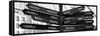 Awesome South Africa Collection Panoramic - Sign Post Cape Town B&W-Philippe Hugonnard-Framed Stretched Canvas