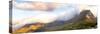 Awesome South Africa Collection Panoramic - Table Mountain at Sunset - Cape Town-Philippe Hugonnard-Stretched Canvas