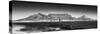 Awesome South Africa Collection Panoramic - Table Mountain - Cape Town B&W-Philippe Hugonnard-Stretched Canvas