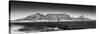 Awesome South Africa Collection Panoramic - Table Mountain - Cape Town B&W-Philippe Hugonnard-Stretched Canvas