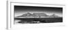 Awesome South Africa Collection Panoramic - Table Mountain - Cape Town B&W-Philippe Hugonnard-Framed Photographic Print
