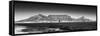 Awesome South Africa Collection Panoramic - Table Mountain - Cape Town B&W-Philippe Hugonnard-Framed Stretched Canvas